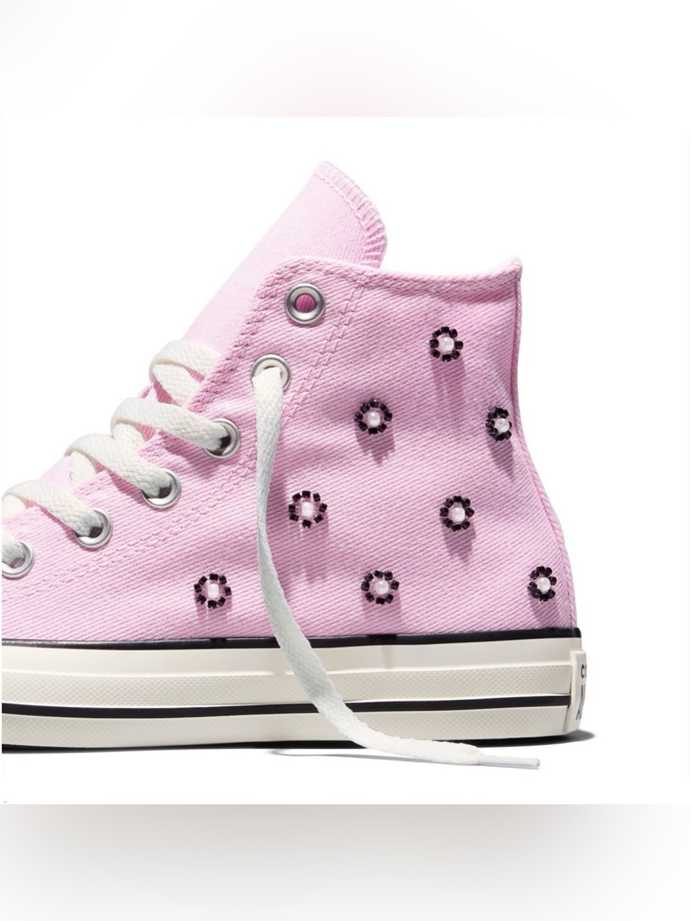 Converse Chuck Taylor All Star High Women's Lace-Up Beaded Sneakers - Picture 6 of 6